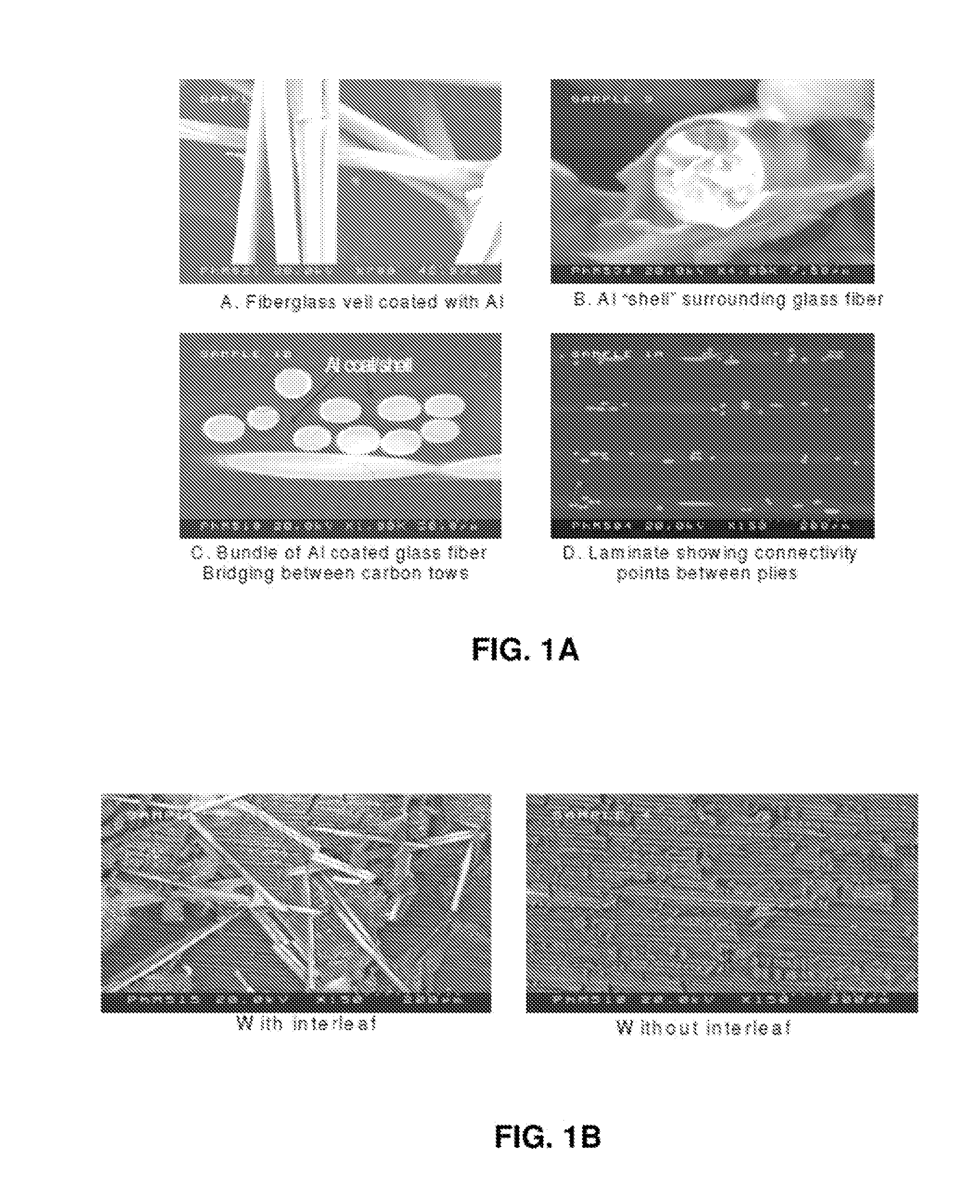Methods of imparting conductivity to materials used in composite article fabrication & materials thereof