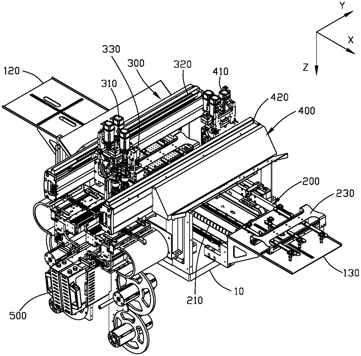 Automatic double-axis double-head alternate mounter for FPC reinforcing plates