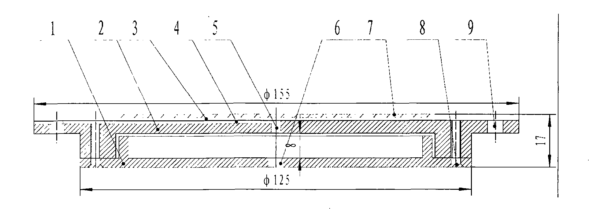 Low temperature frequency curve testing device for quartz wafer