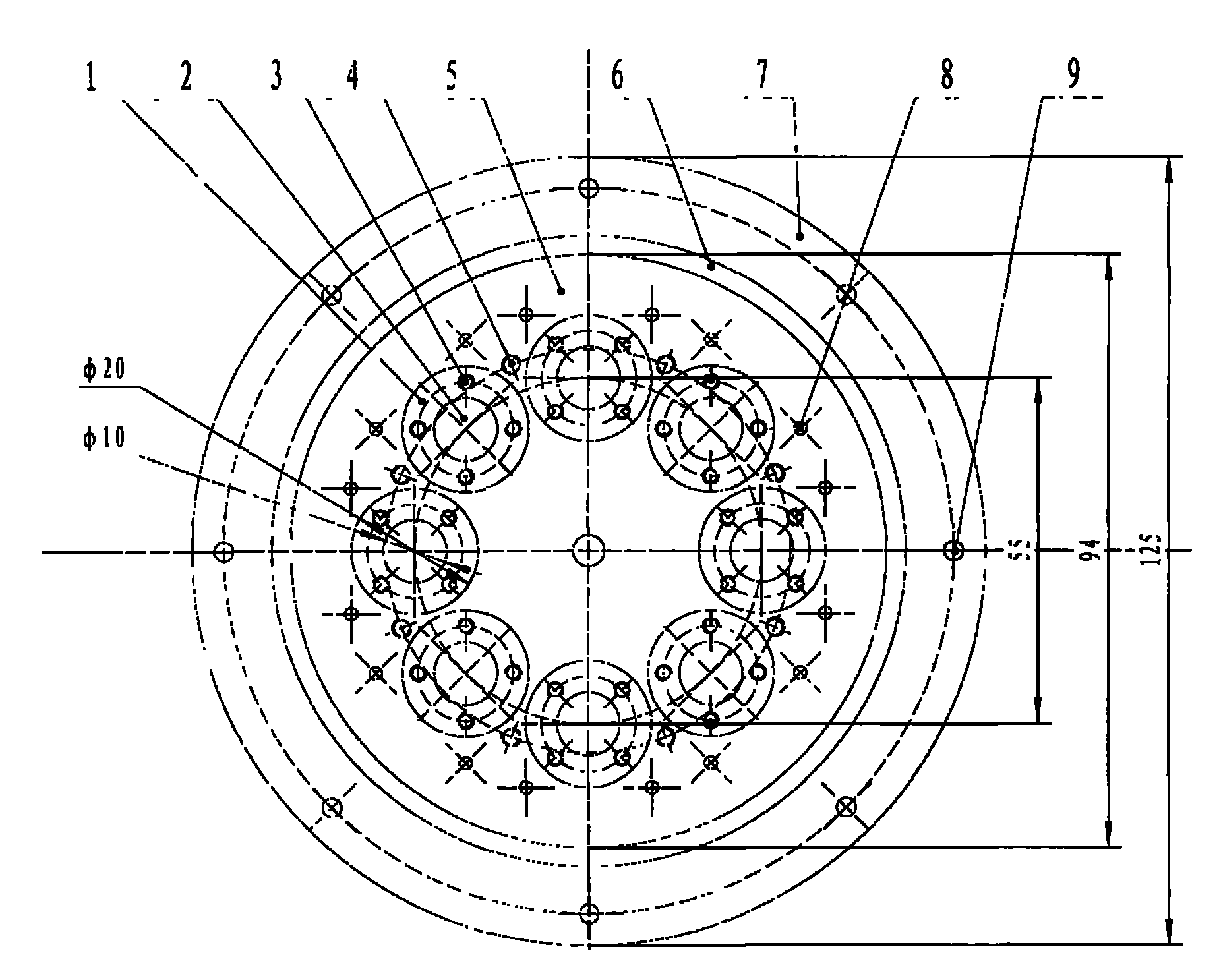 Low temperature frequency curve testing device for quartz wafer