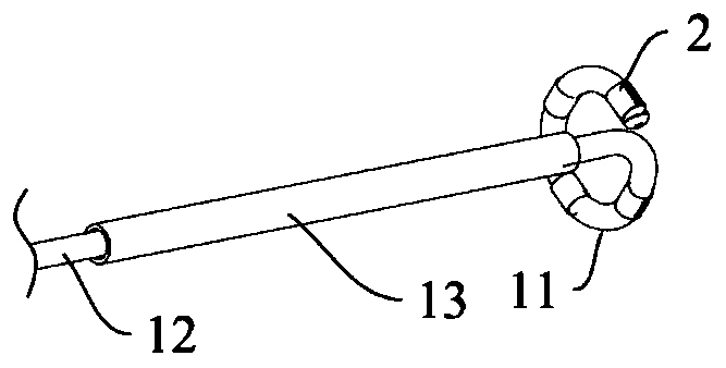 Radiofrequency ablation catheter for implementing pulmonary nerve ablation, and radiofrequency ablation system