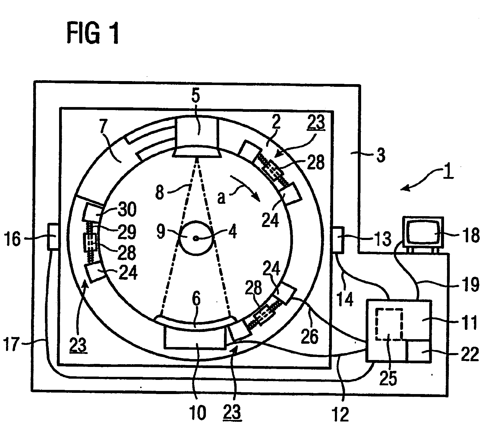 Automatic balancing system and method for a tomography device