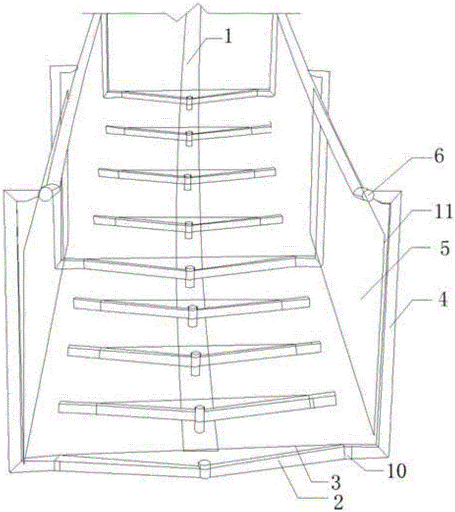 Cantilever type unsupported glass stair installation structure and installation method