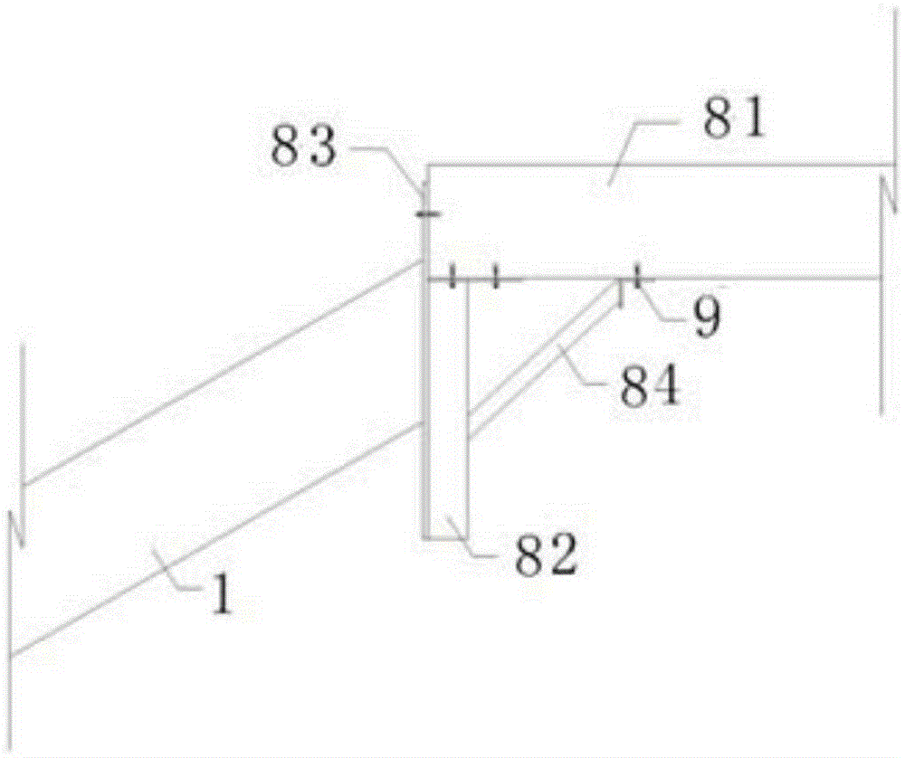 Cantilever type unsupported glass stair installation structure and installation method