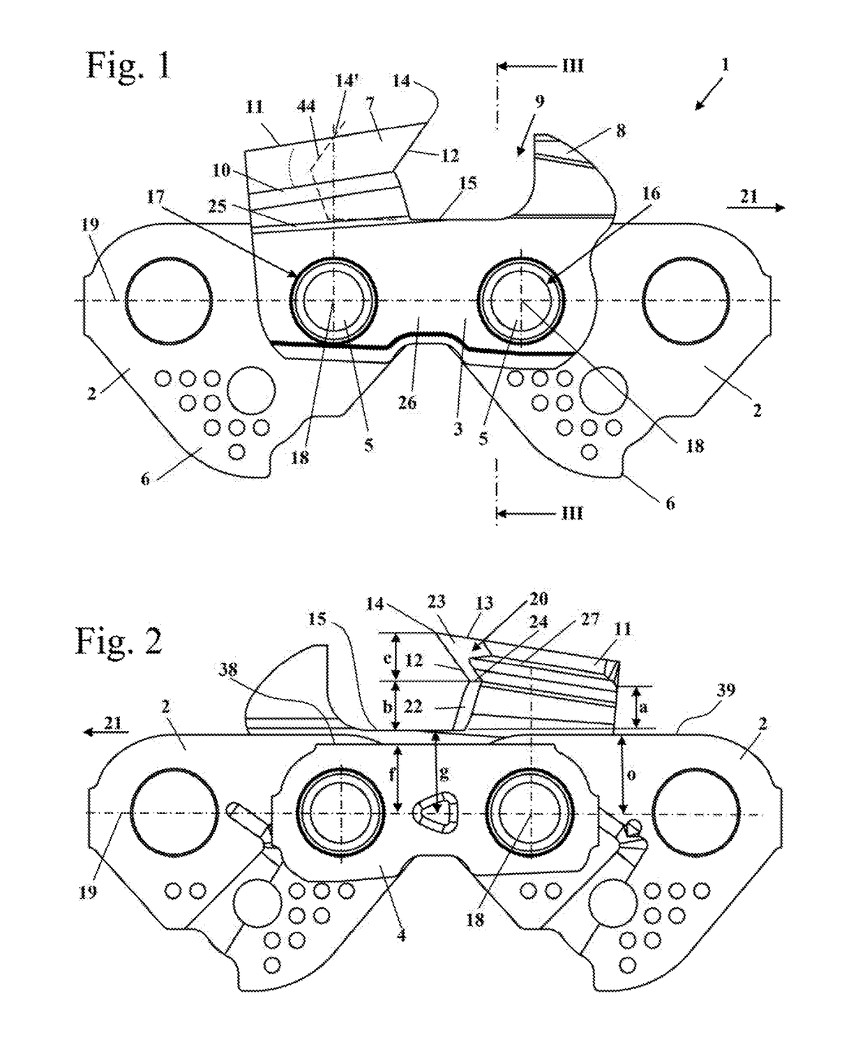 Cutting member of a saw chain, saw chain having a cutting member and files for filing a cutting tooth of a saw chain