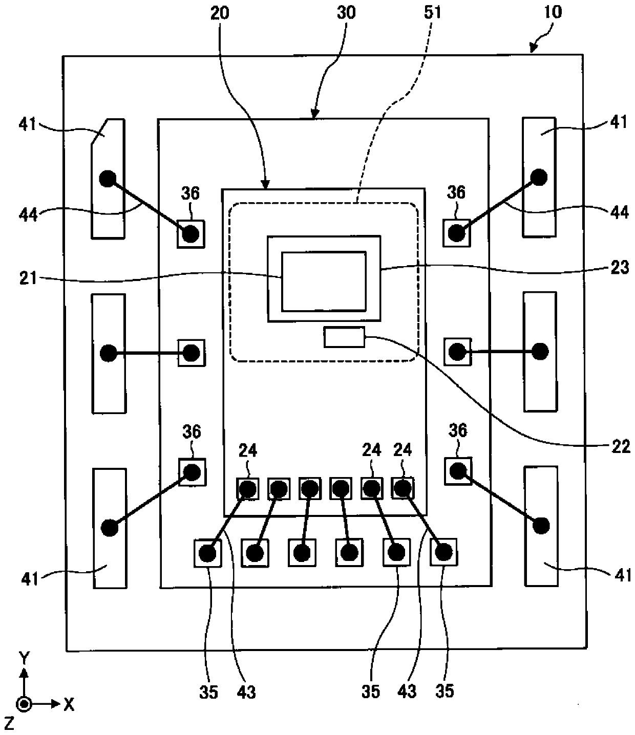 Detecting device, method for controlling detecting device and circuit for converting charge into voltage