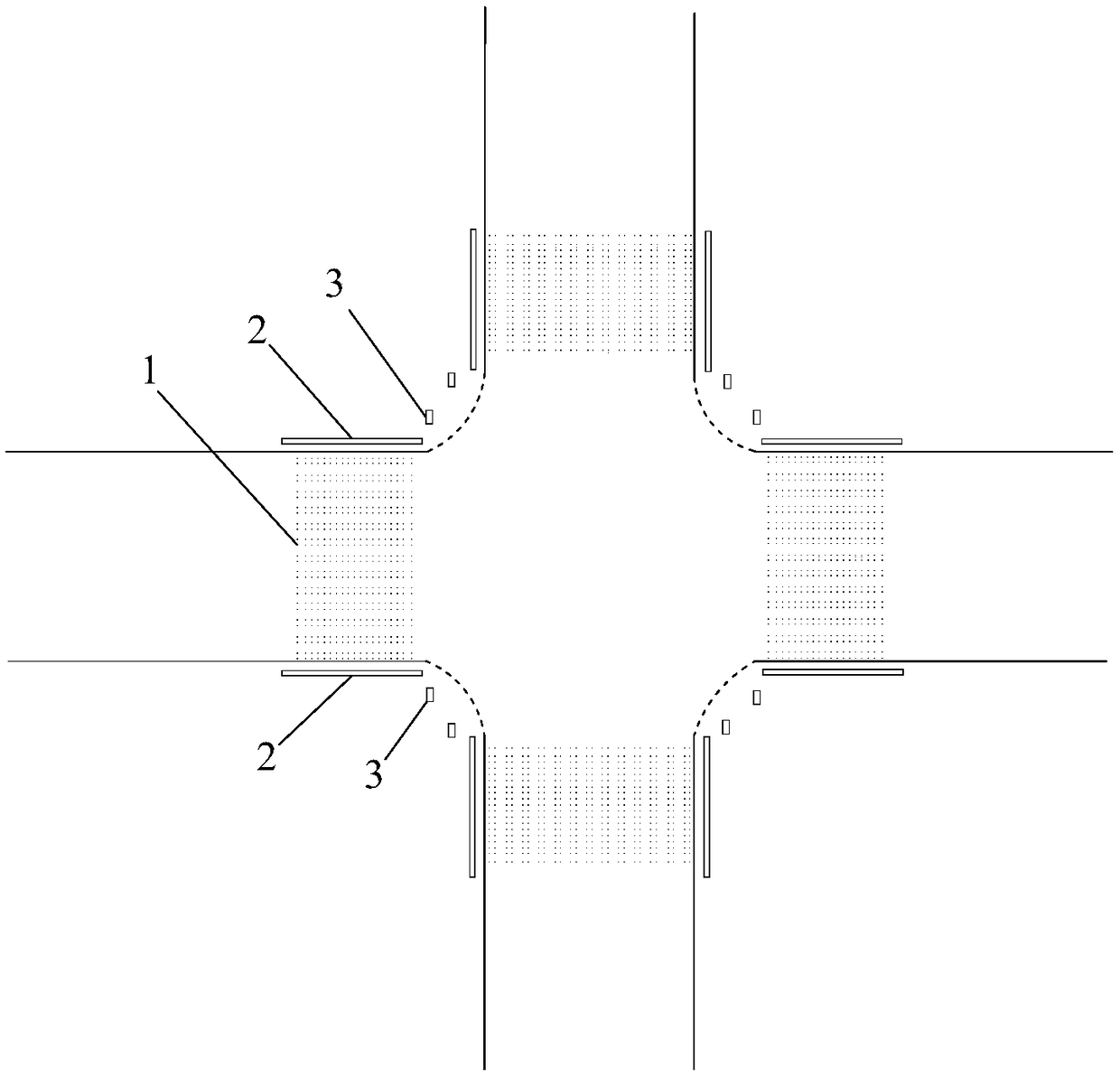 Traffic warning system and method for pedestrian crossing