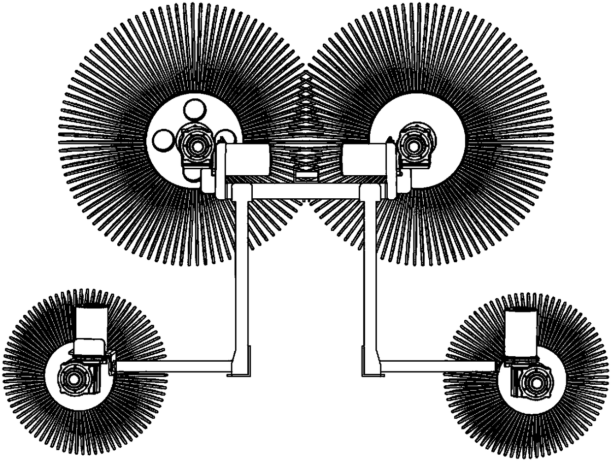 A sweeping vehicle brush lifting adjustment method