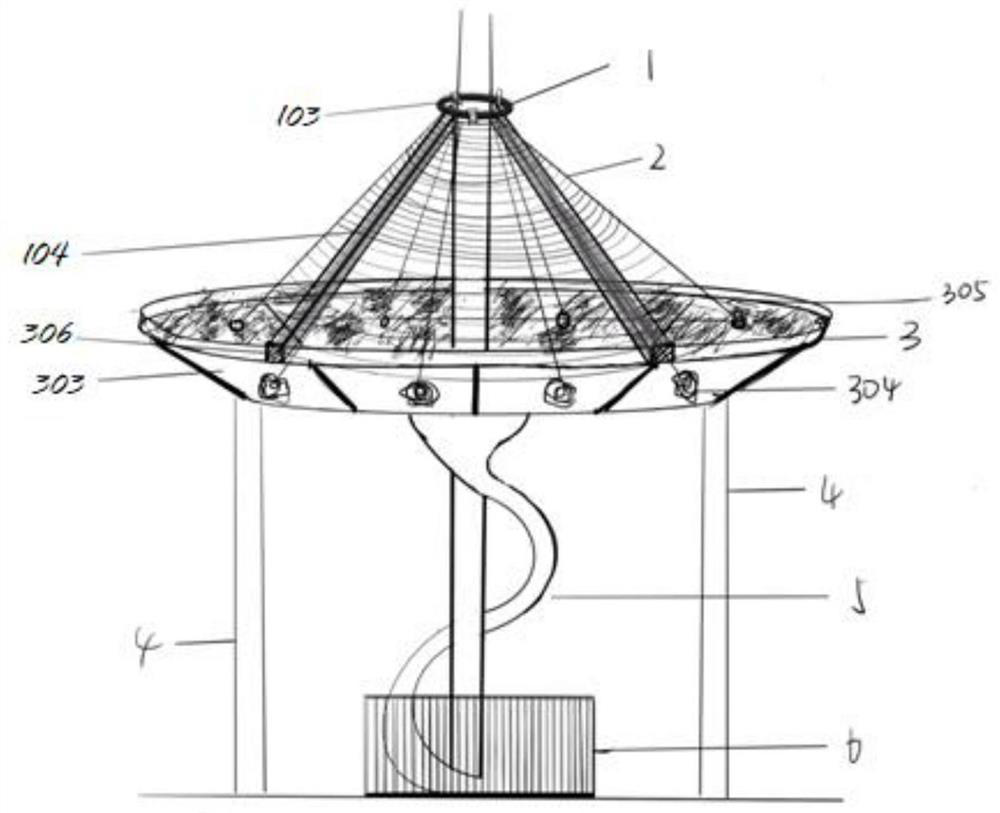 Landscape pavilion under garden trees and using method thereof