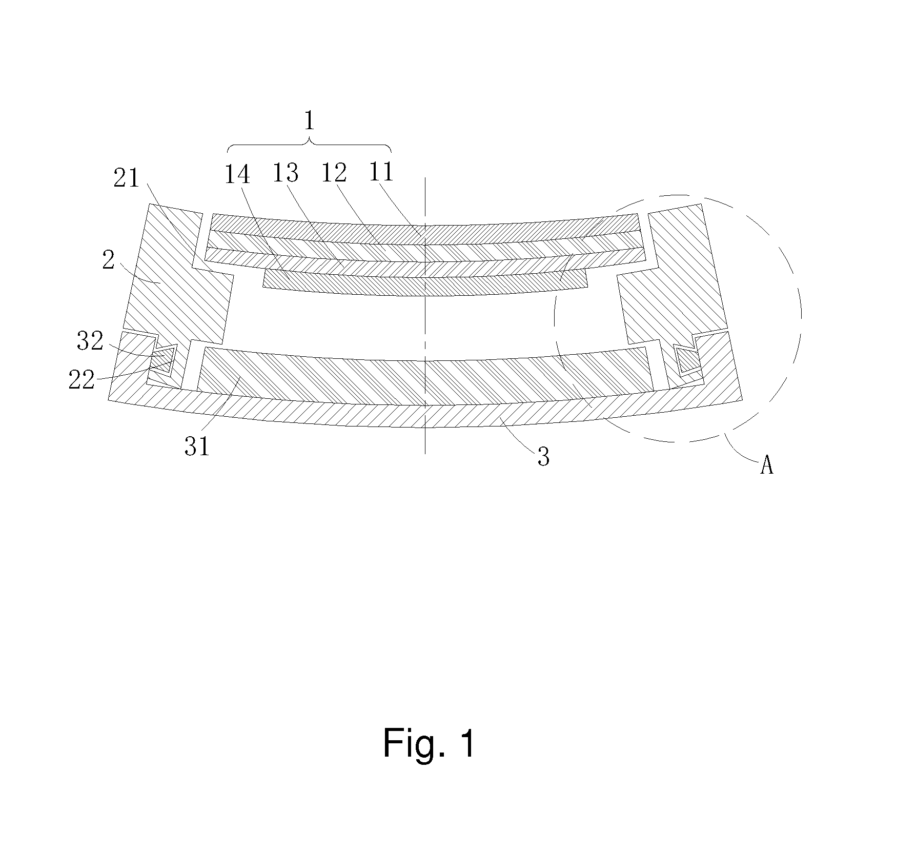 Curved liquid crystal display device