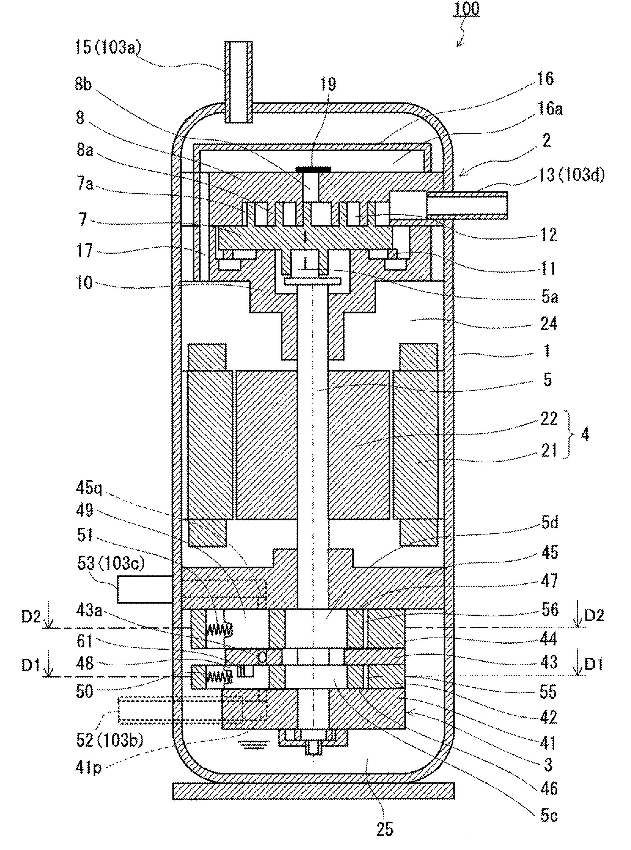 Two-stage rotary expander, expander-integrated compressor, and refrigeration cycle apparatus