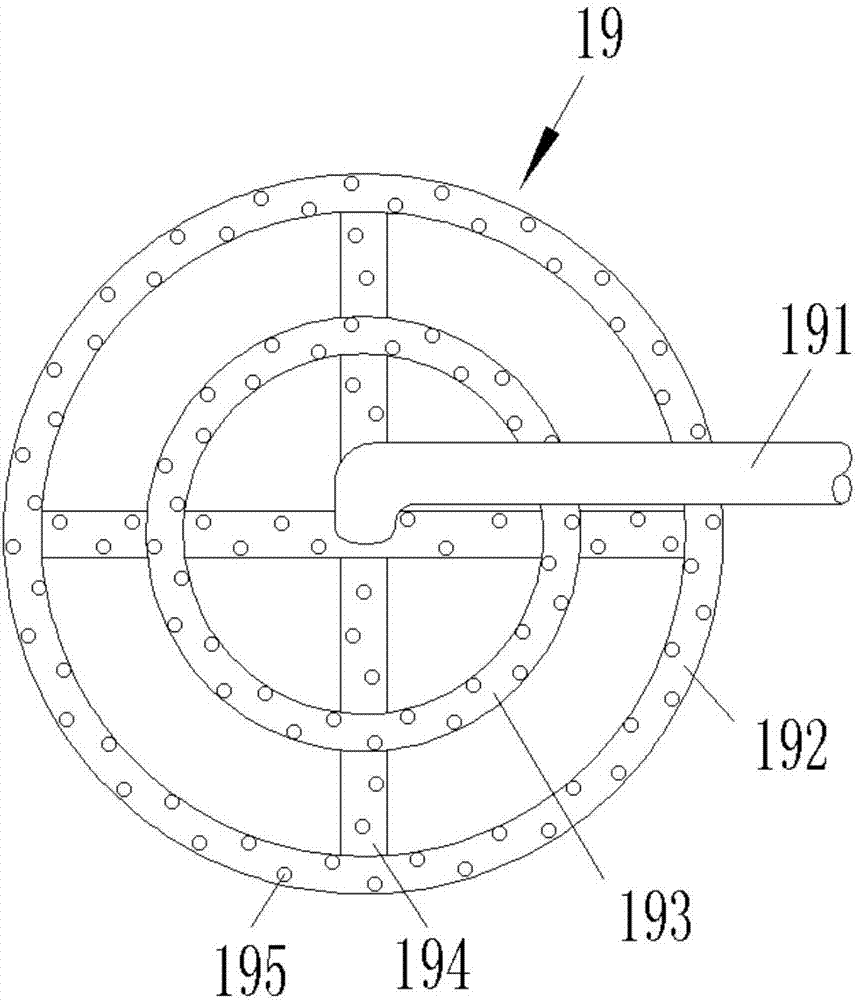 Integrated device for catalytic-cracking-flue-gas desulfurization, denitration, dust removing and acid mist removing and method