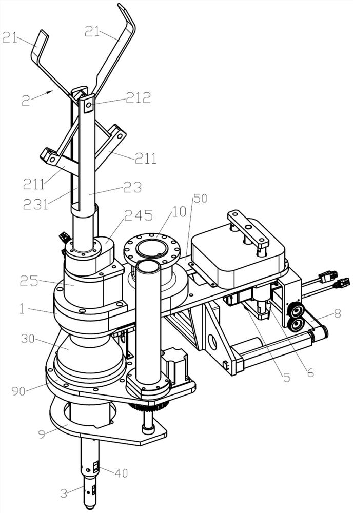 Full-automatic hanging scaffold grabbing mechanism