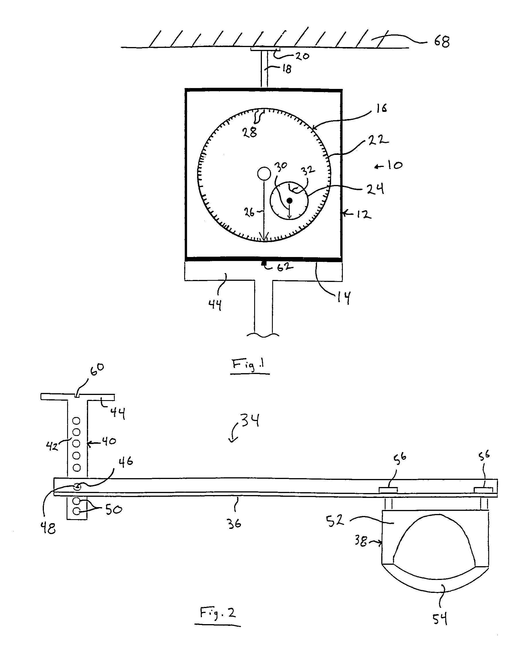 Device for determining on board weight of tractor-trailers and method