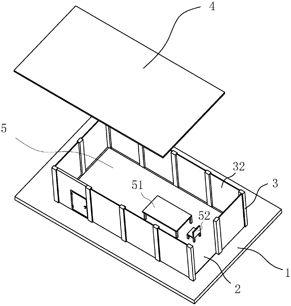 A steel structure drink kiosk for pastures and its construction method