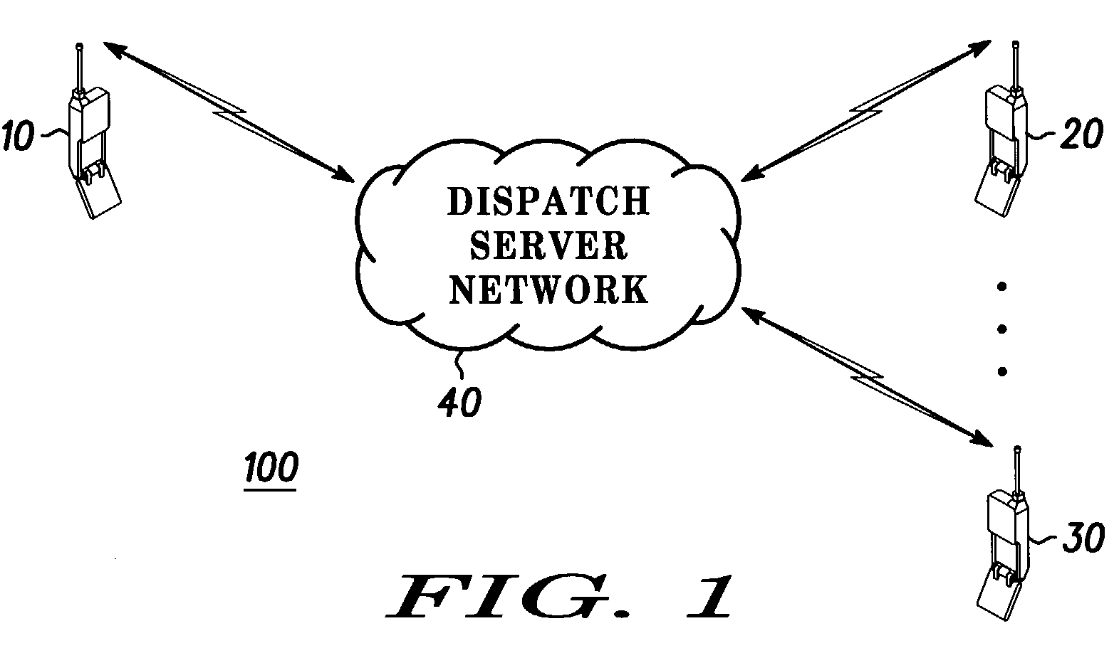 Push-to-talk call setup for a mobile packet data dispatch network