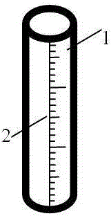 Method for measuring liquid surface tension by using transparent glass tube with scale marks