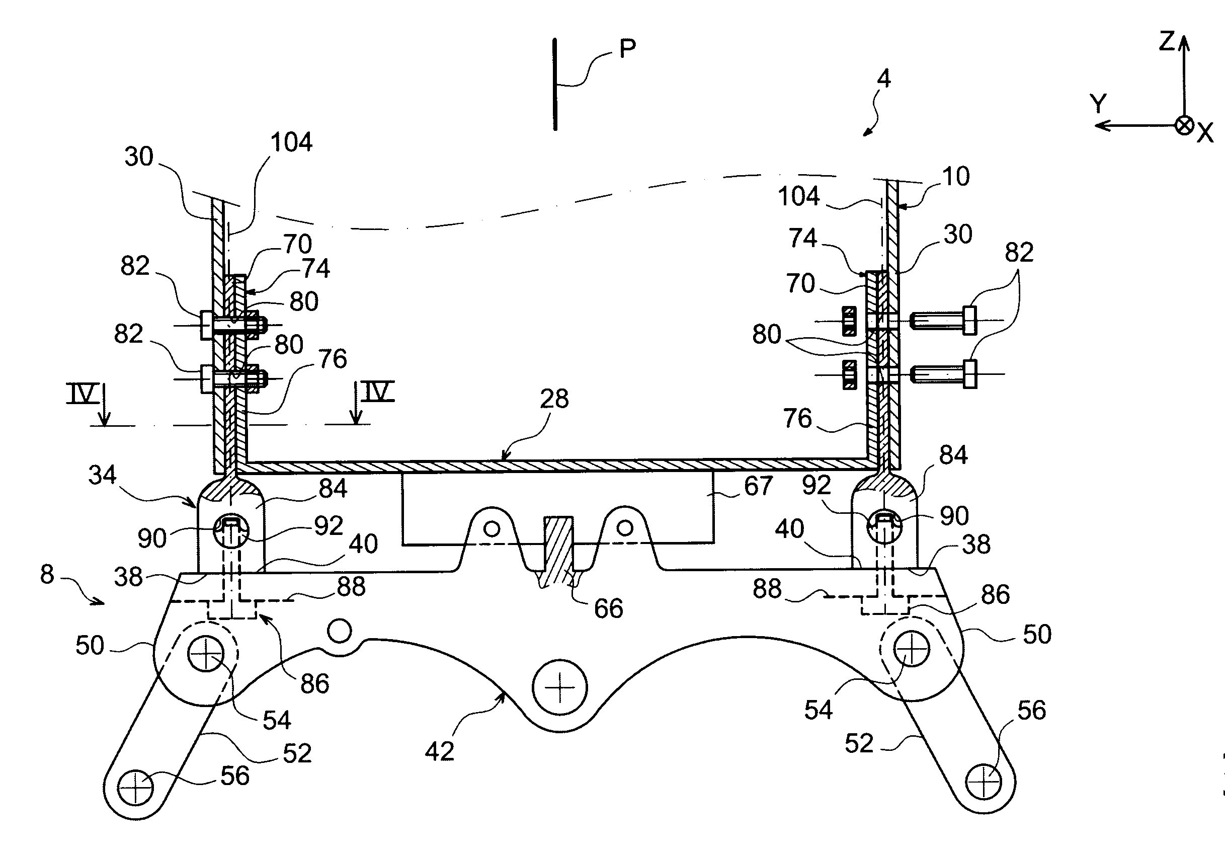 Aircraft engine attachment pylon having a rear engine attachment provided with a self-locking nut