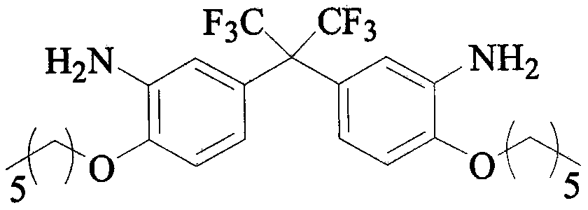 Preparation method of fluorine-containing diamine monomer with substituted C6 side chain
