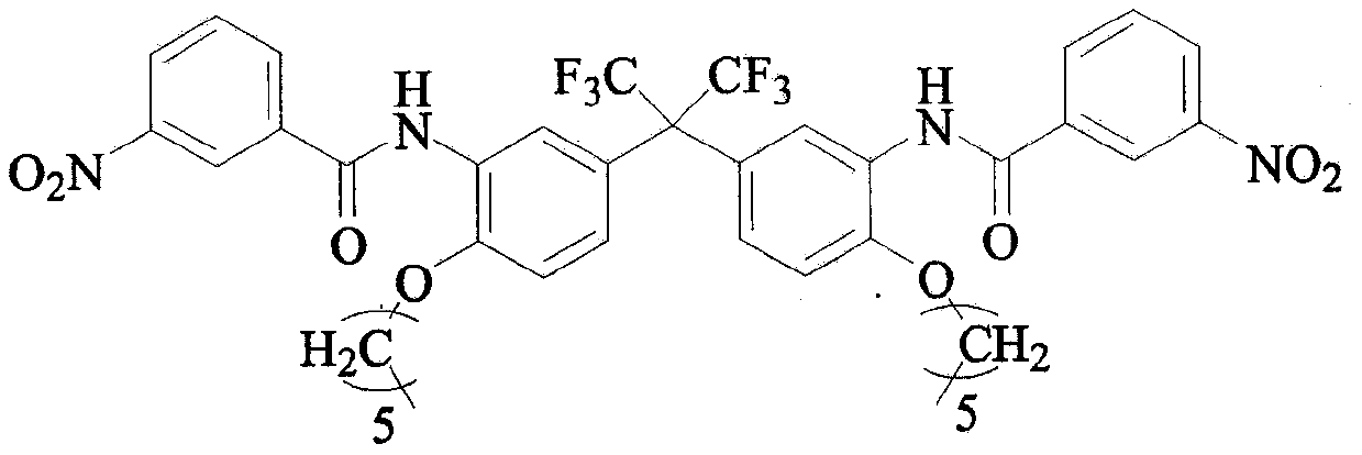 Preparation method of fluorine-containing diamine monomer with substituted C6 side chain