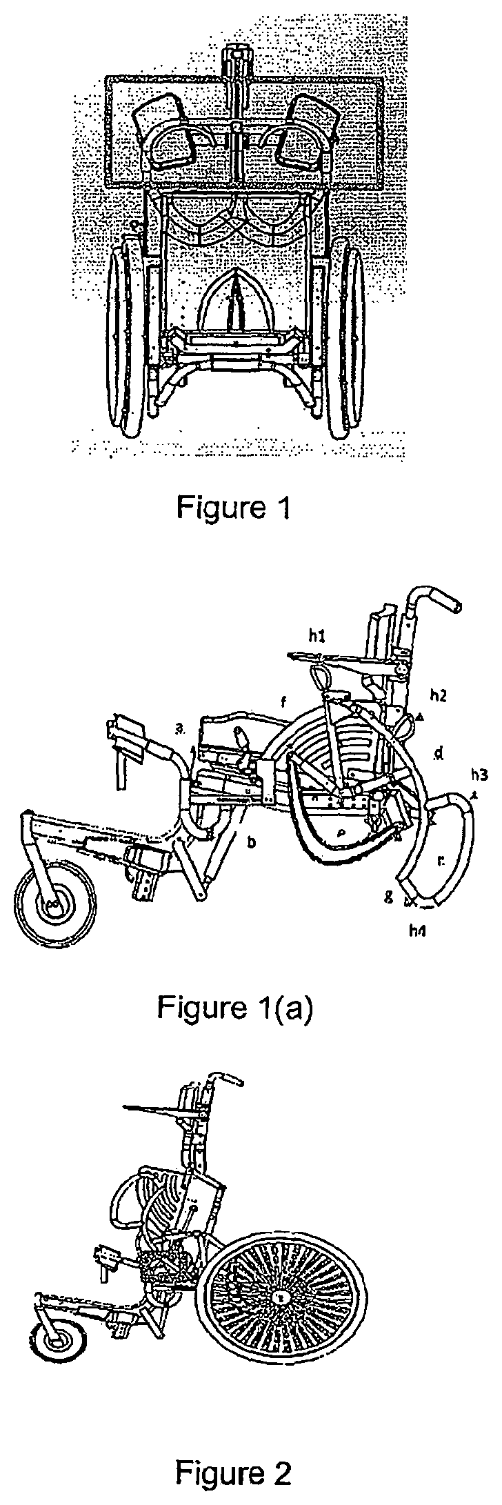 Easy to use portable manual standing wheelchair with safety features and for outdoor use