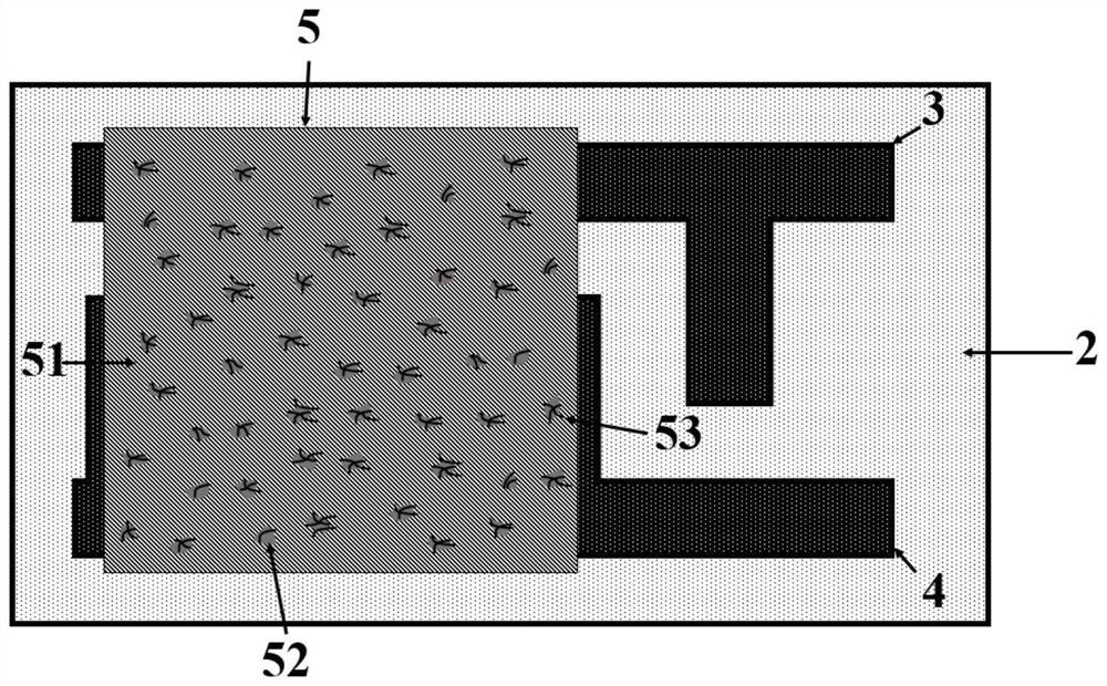 Ternary composite gas sensor and preparation method thereof