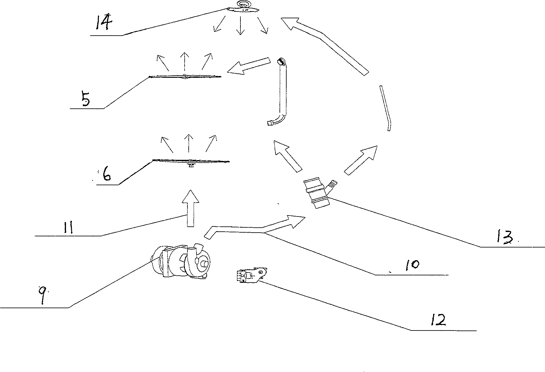 Washing method of dish-washing machine, and the dish washing machine