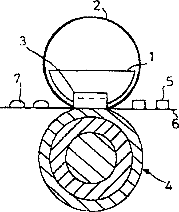 Picture fixation device and circulation film for picture fixation