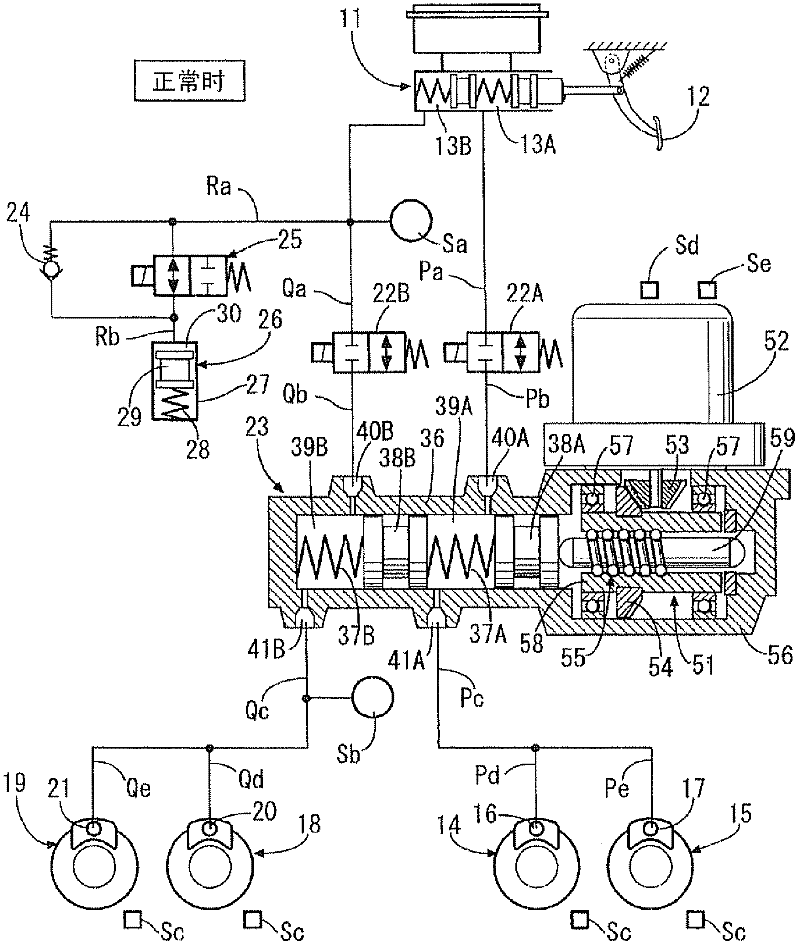 Brake device for vehicle