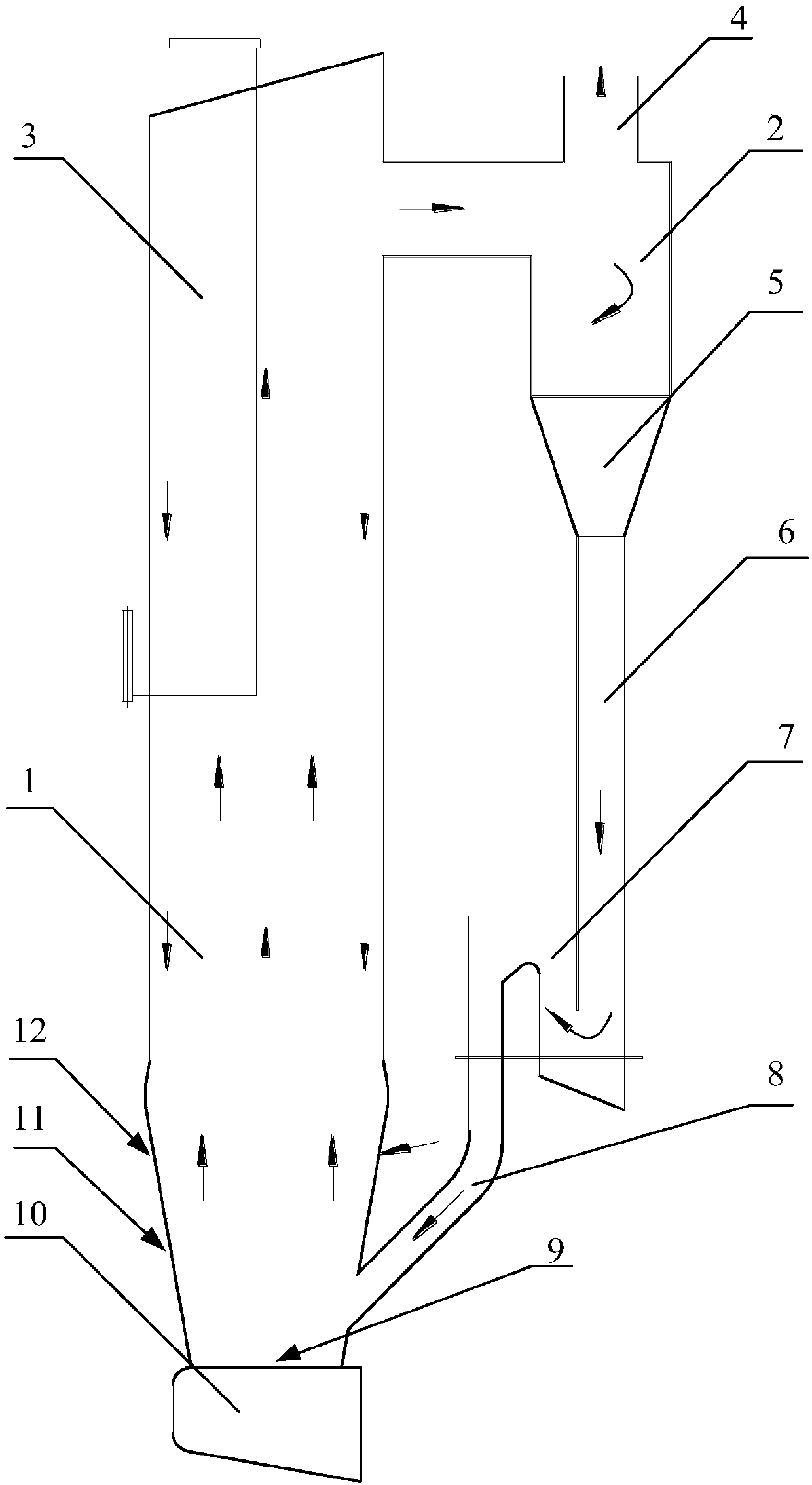 Circulating fluidized bed boiler system