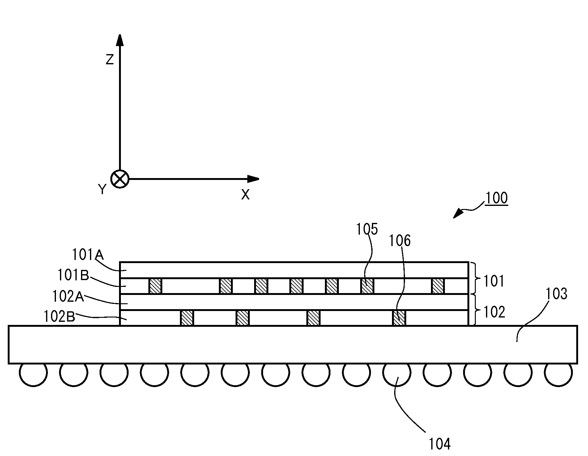 Three-dimensional integrated circuit having redundant relief structure for chip bonding section
