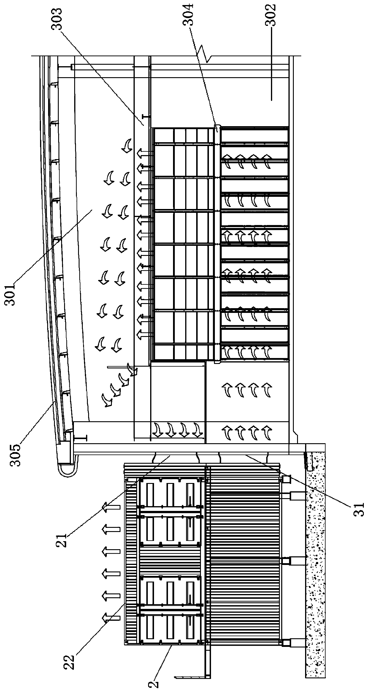Cooling system for data center system and data center system