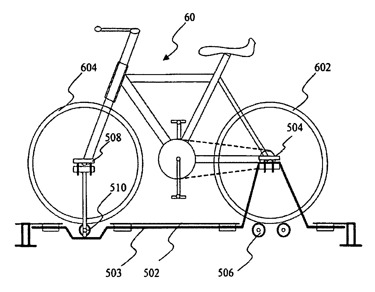 Auxiliary supporting device of a bicycle