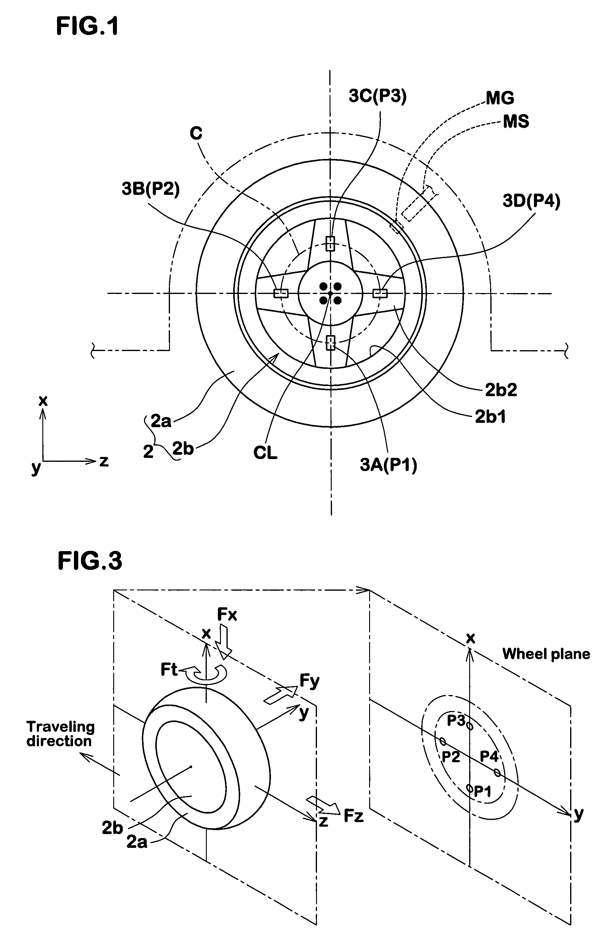 Method and device for determining wheel force