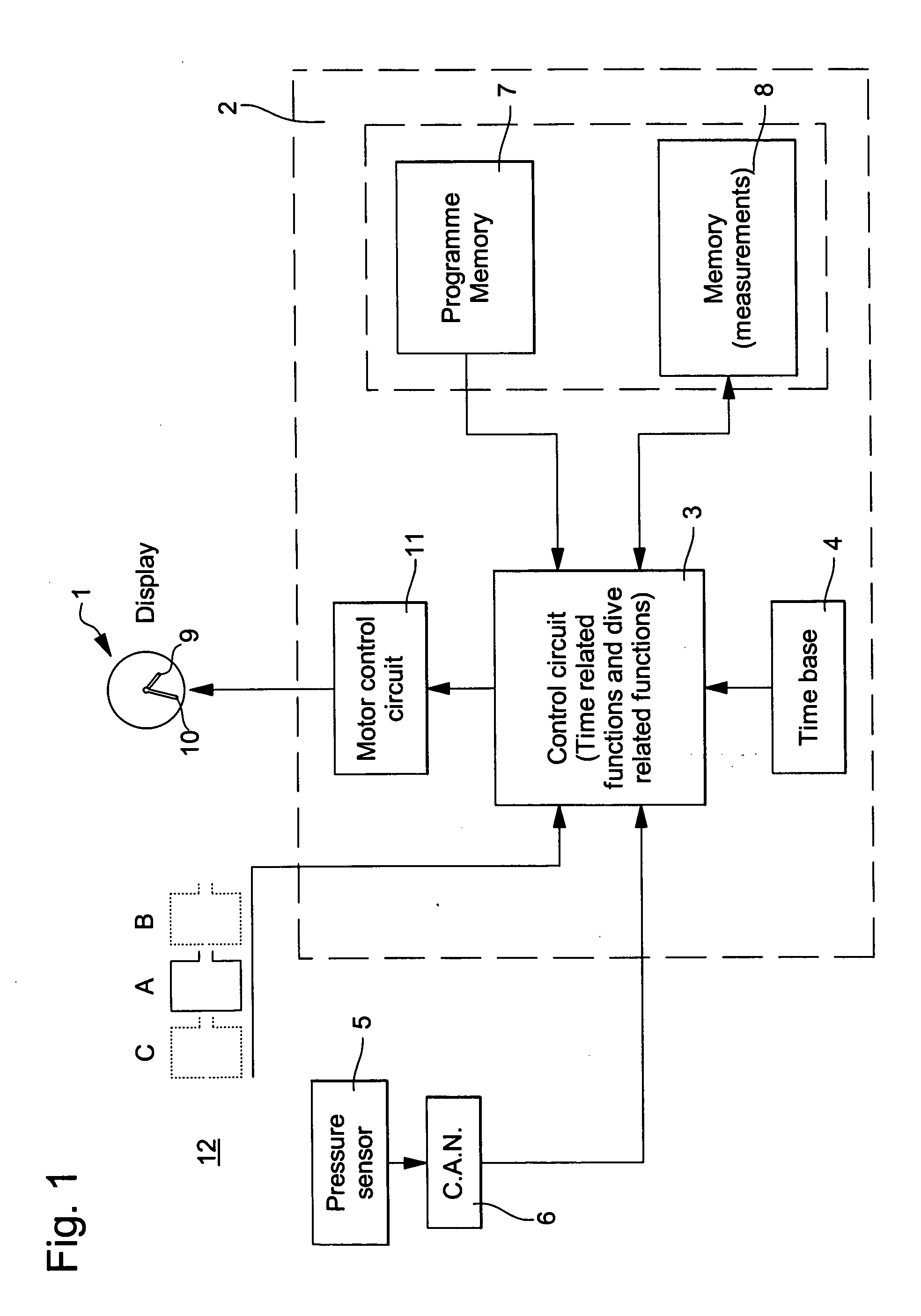 Method for detecting the start of a dive for a dive computer