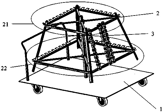 Prism type logistics transport equipment