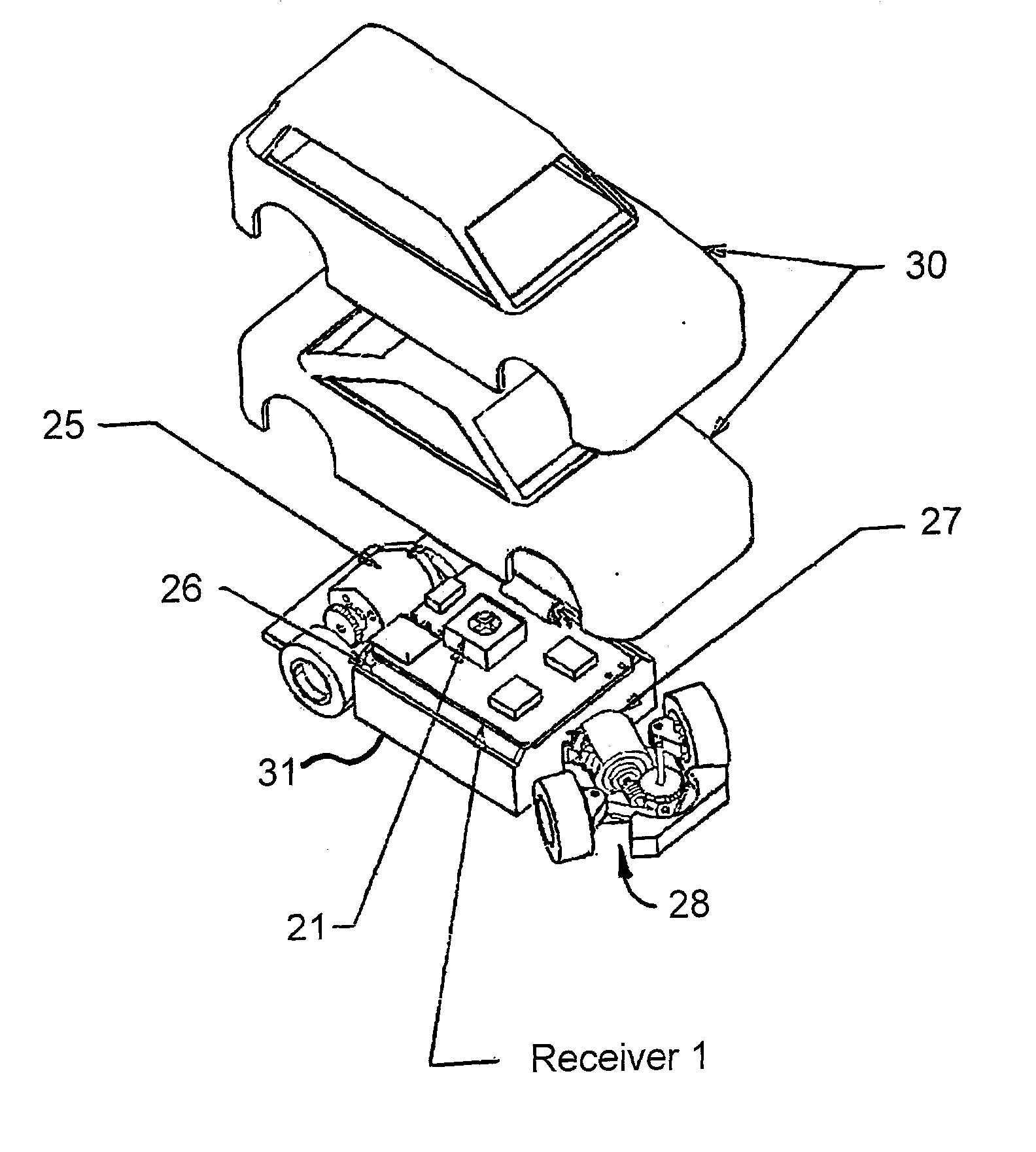 Systems and methods for radio control and operation of a miniature toy vehicle including interchangeable bodies
