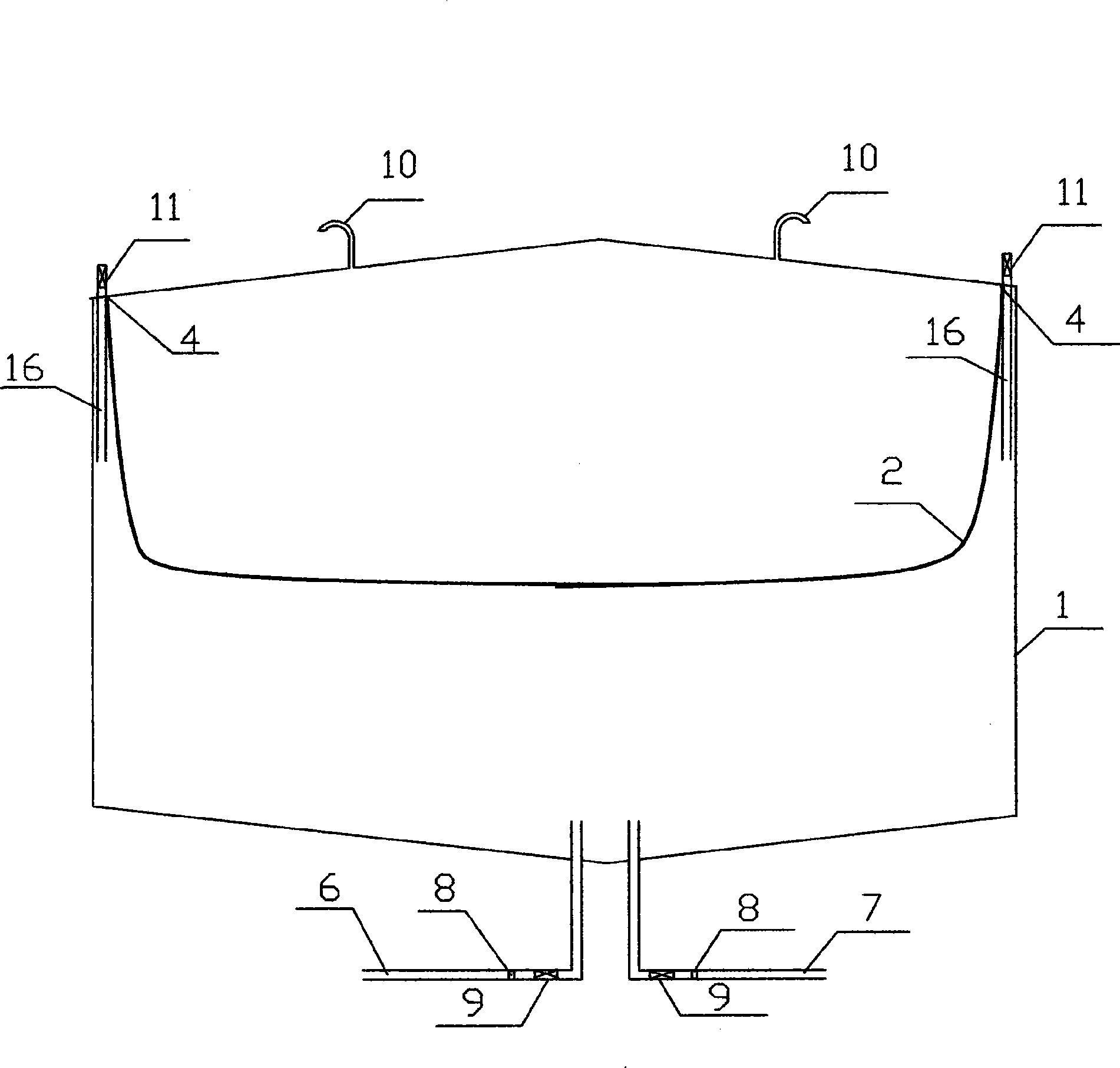 Film isolation type oil storage and transportation apparatus