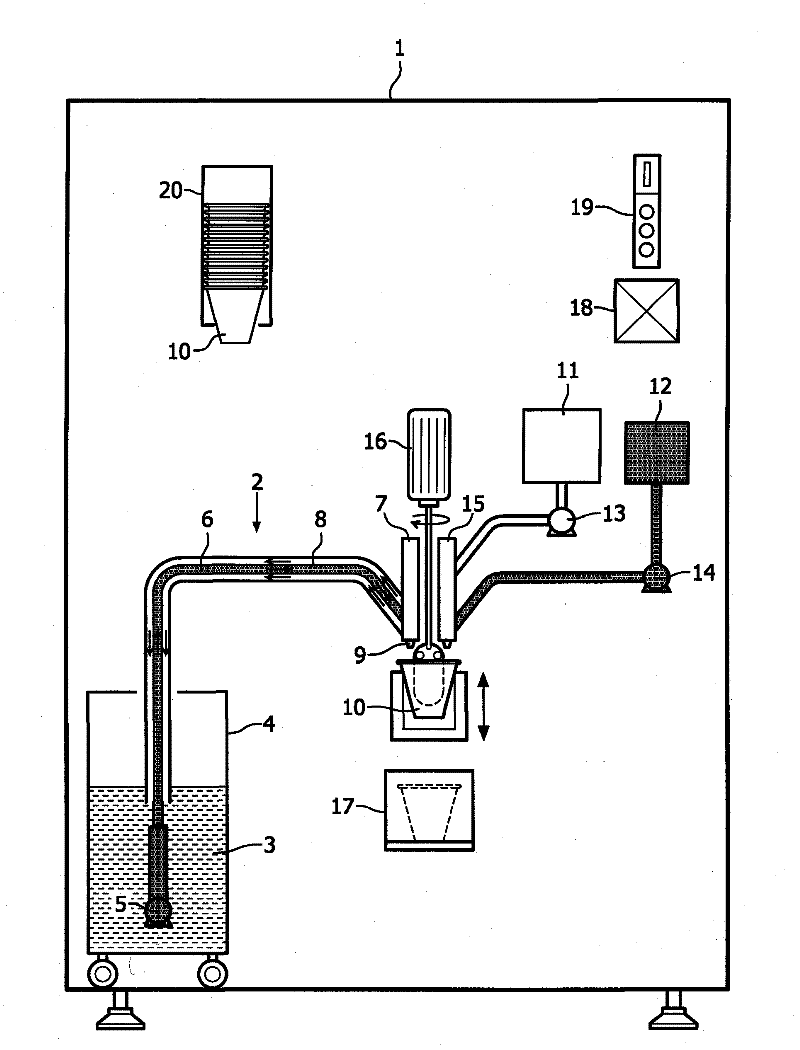 Device and method for dosing cooling medium for the purpose of cooling drinks