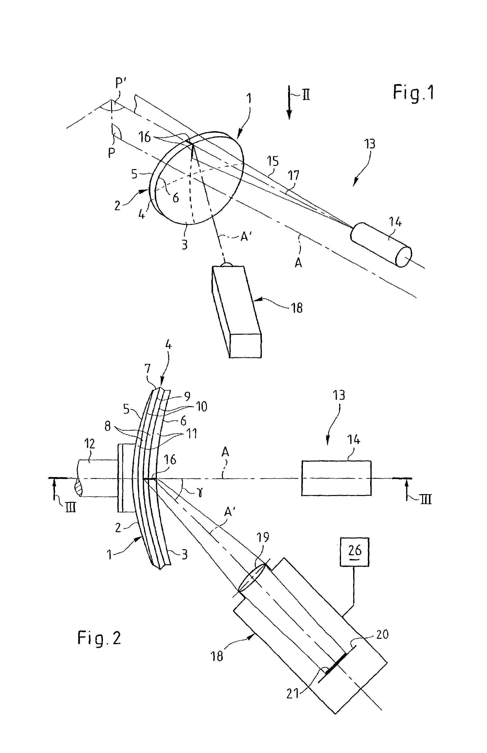 Process for plotting the shape of a contour of a previously machined ophthalmic lens