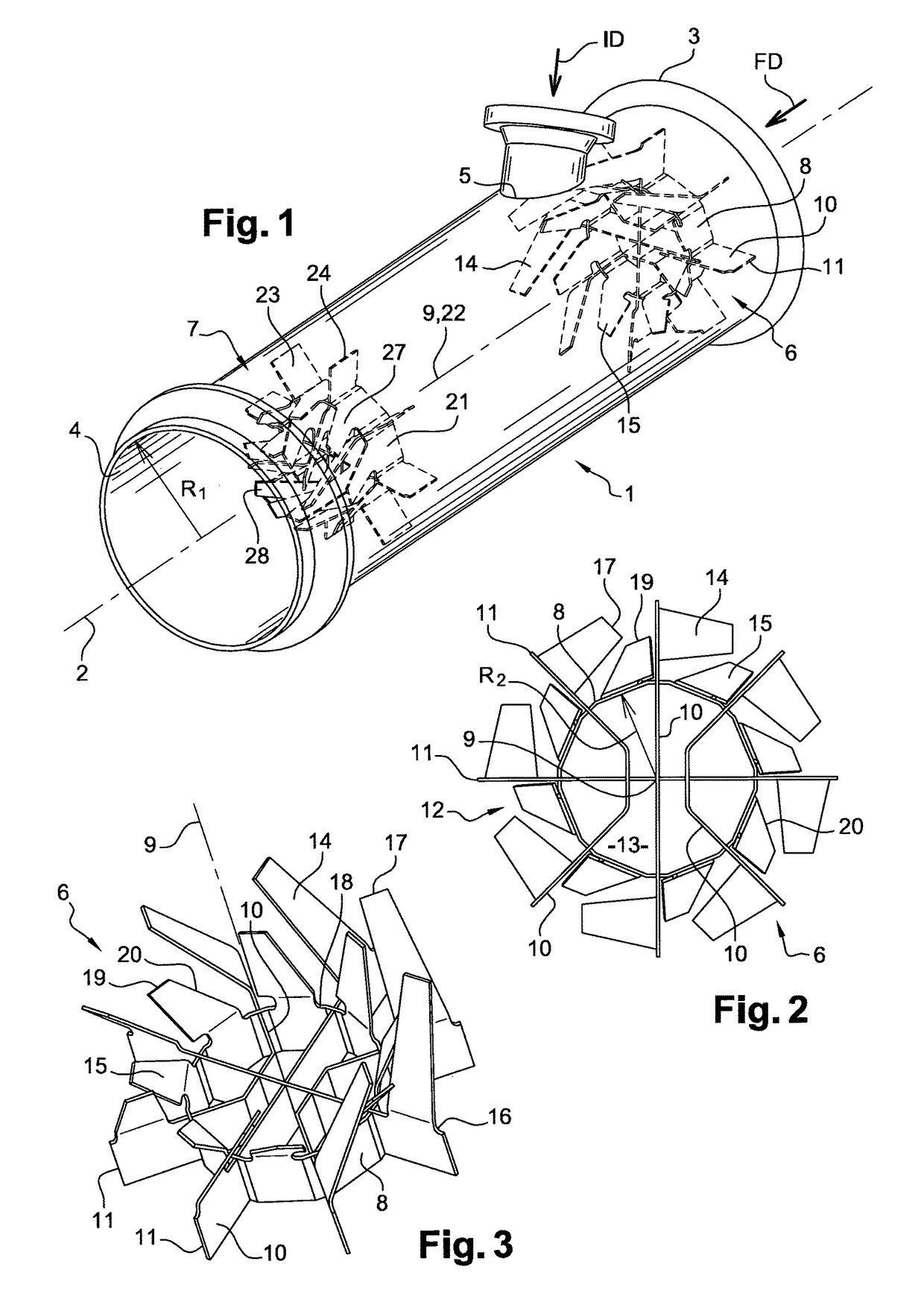 Mixing system for an exhaust gases after-treatment arrangement