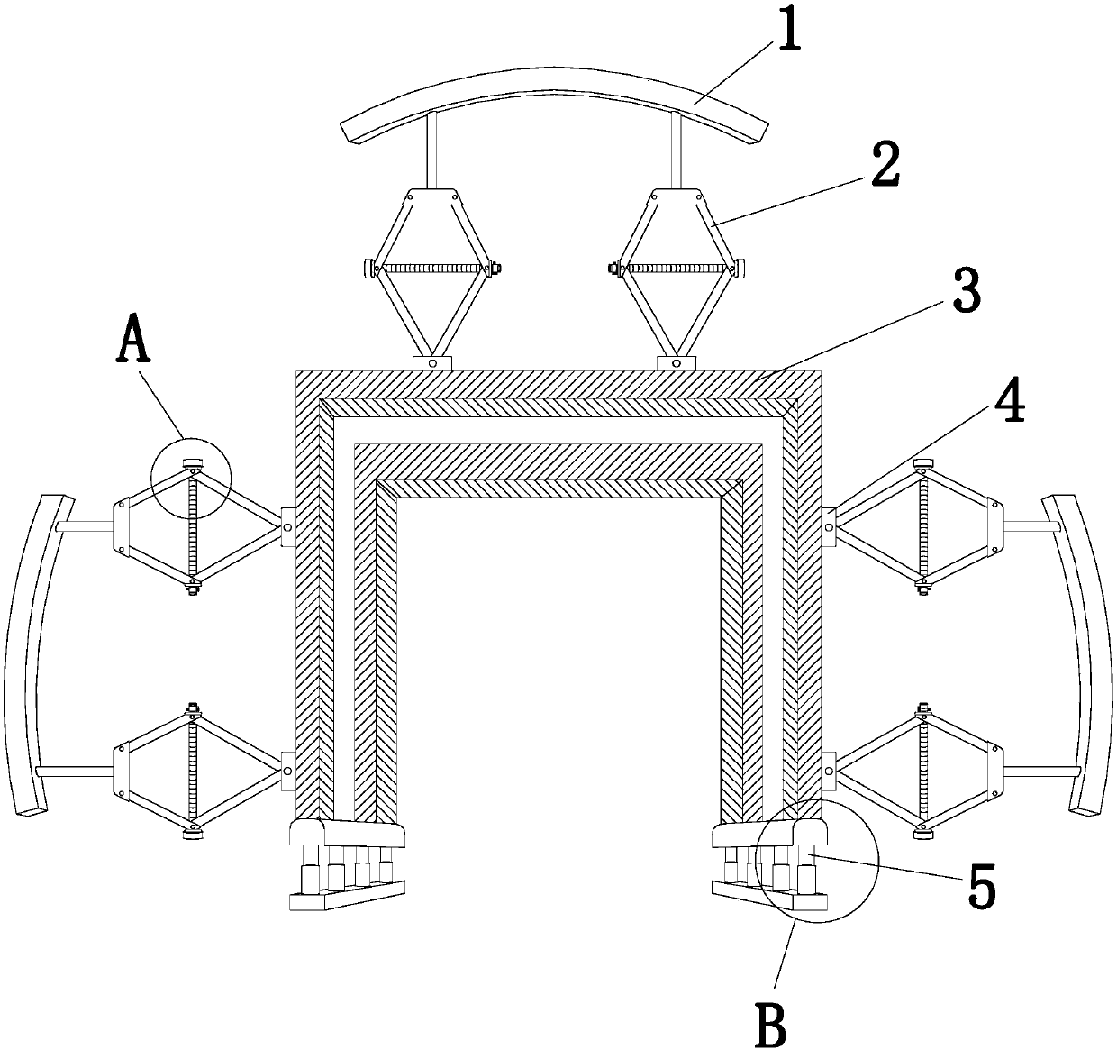 Novel tunnel construction supporting device