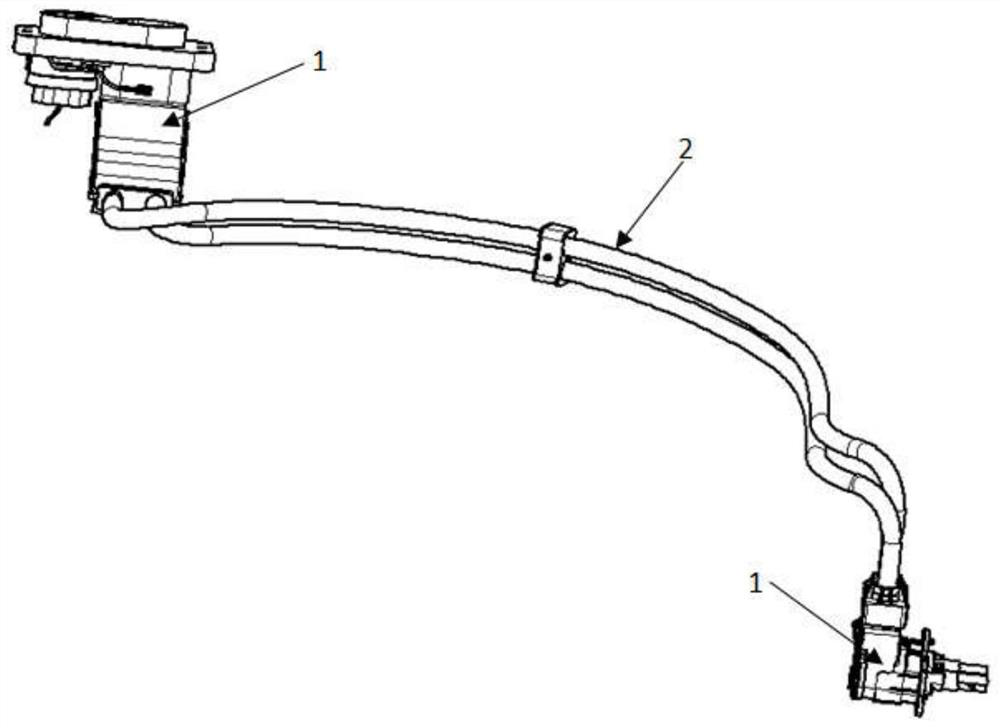 Connector assembly with liquid cooling function and vehicle