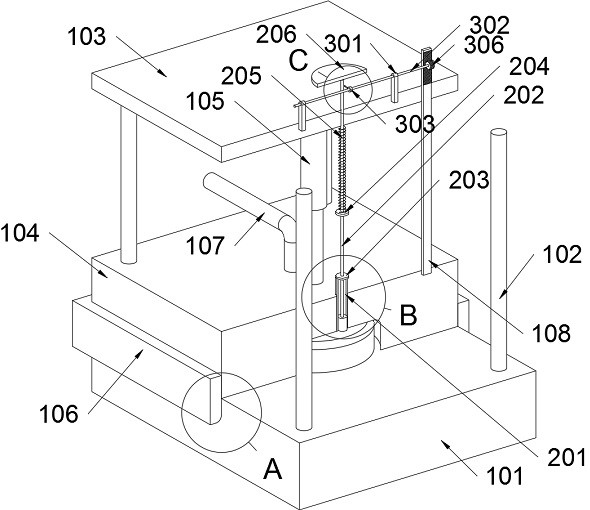 Inner line demolding structure for plastic product injection mold