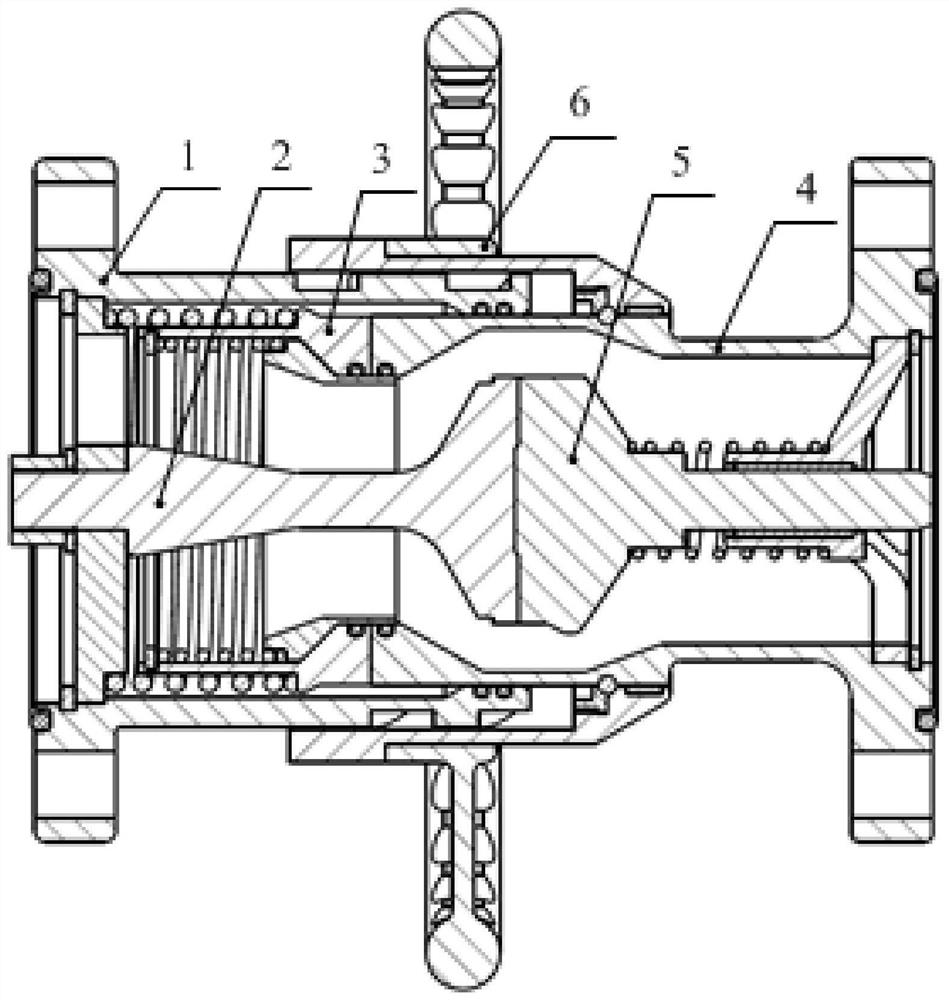 Large-drift-diameter dry type quick connector