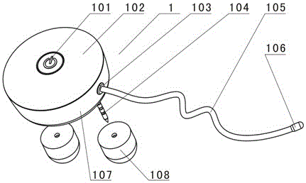 Ear mounted type composite body temperature detection device for livestock