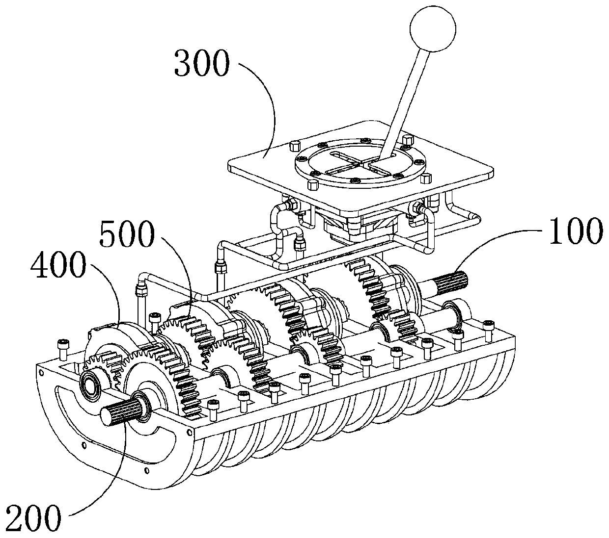 Automobile gearbox adopting clutch hydraulic shifting method