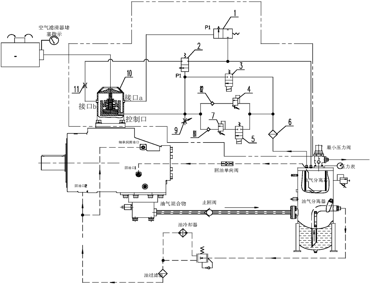 Air compressor intake control system and control method thereof