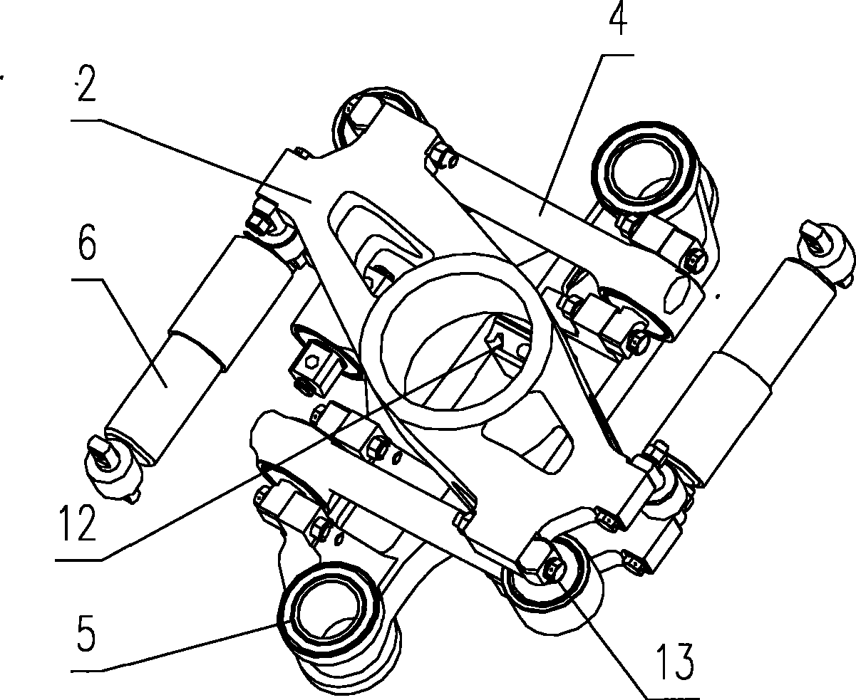 Central cross beam type traction device