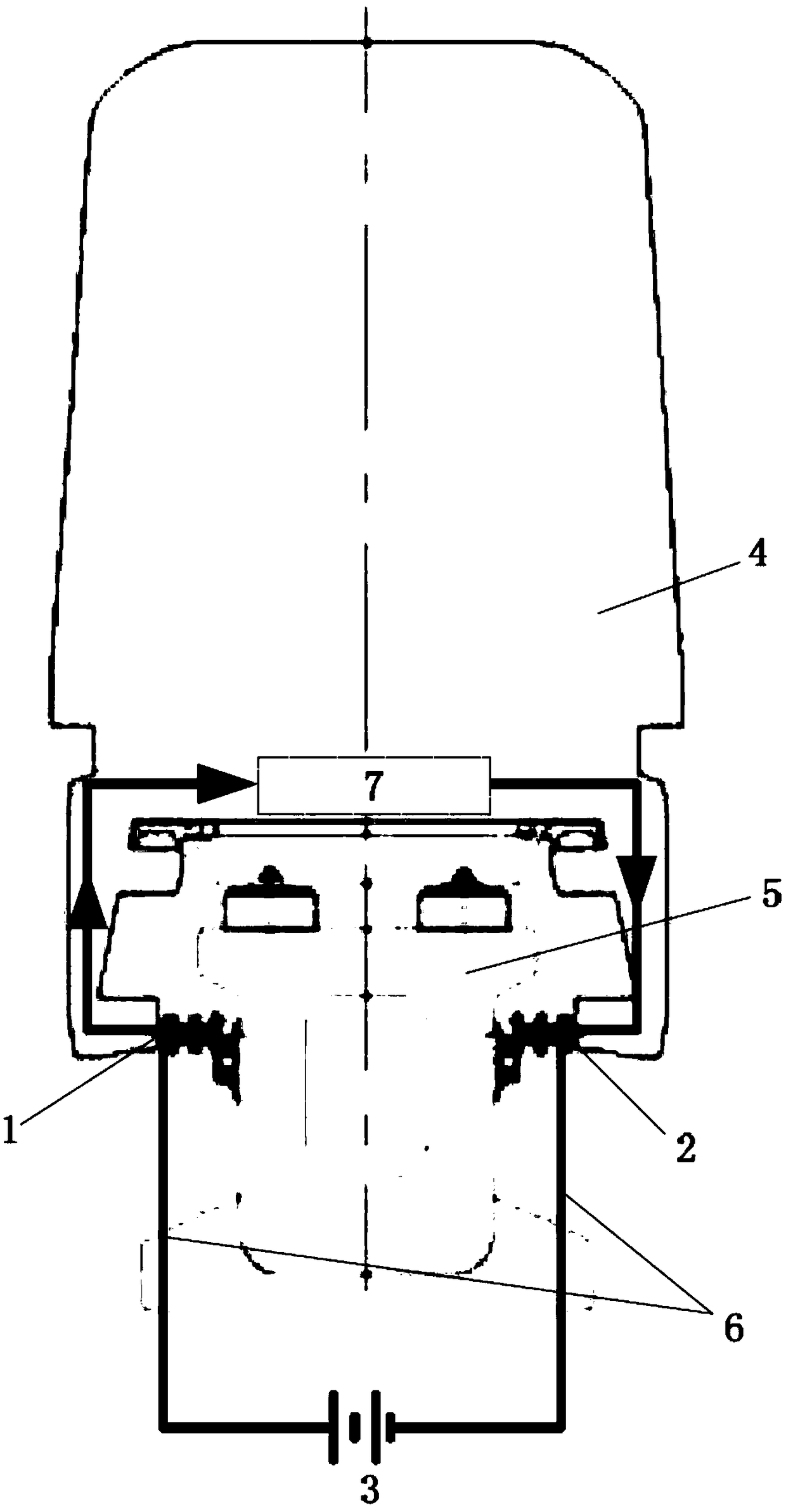 A heating circuit for a railway vehicle power supply contact rail